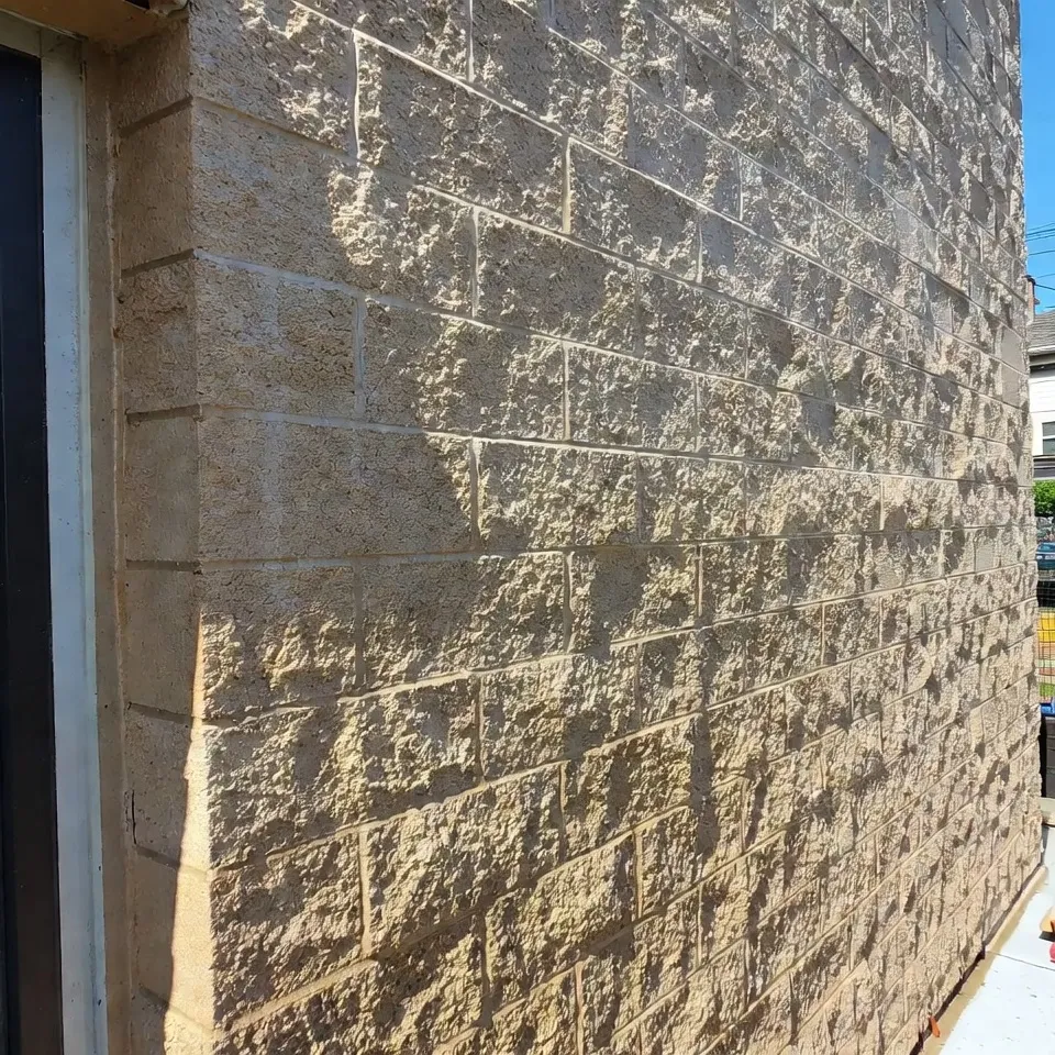 Commercial building after pressure washing service