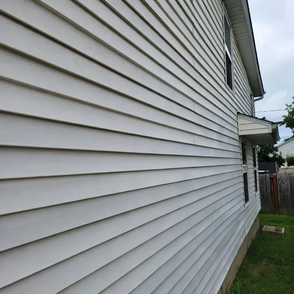 House siding after professional pressure washing