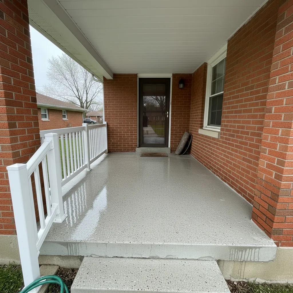 Front porch and entryway after exterior washing